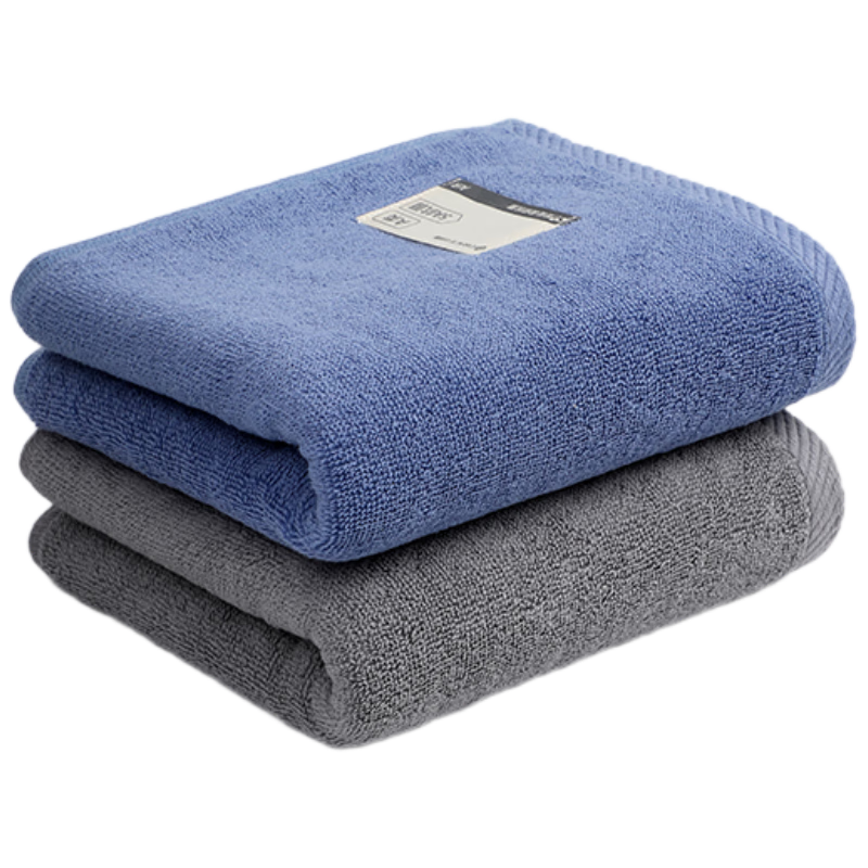 Grace Pure Cotton 5A Antibacterial Towel for Men And Women, Bath Towel, Absorbent Quick-Drying Face Towel, Wrap Towel, Navy Blue + Gray Sports