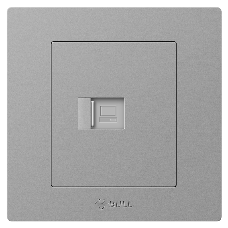 BULL G31 Series Single Port Cat5e Network Socket 86 Type Panel G31T102 Starry Gray