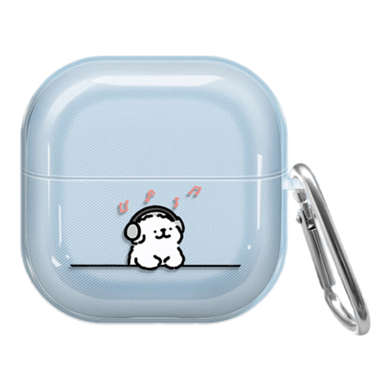 Yingkaida Huawei FreeClip2 Protective Case [Music Puppy] 2nd Gen Ear Clip Bluetooth Wireless Earphone Full Coverage Anti-Slip Drop-Proof Creative Cartoon Soft Case