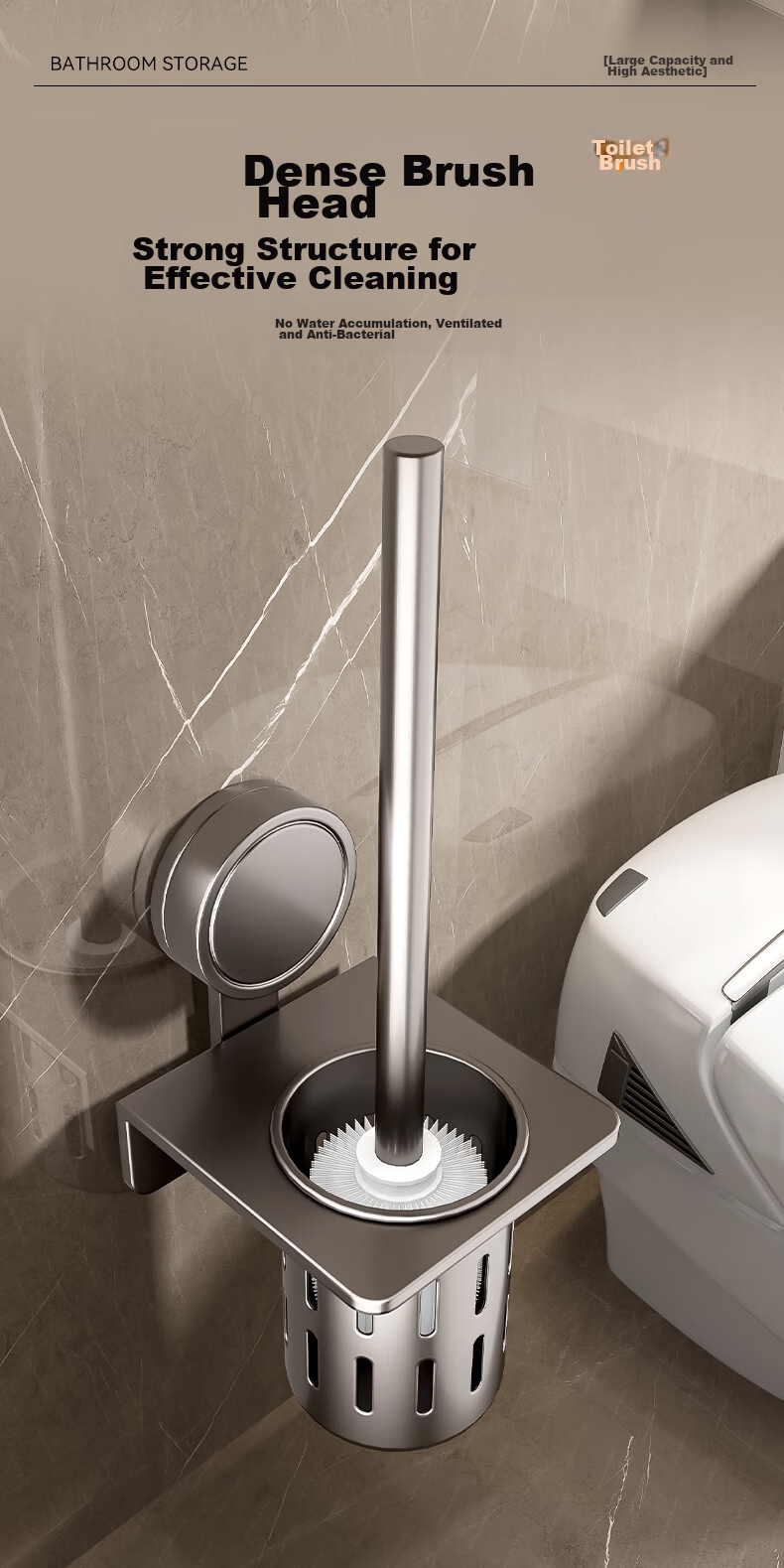 Baihan Suction Cup Towel Rack No Drilling Bathroom Storage Rack Shower Accessories Toilet Bathroom Towel Holder Hanging Rack 10