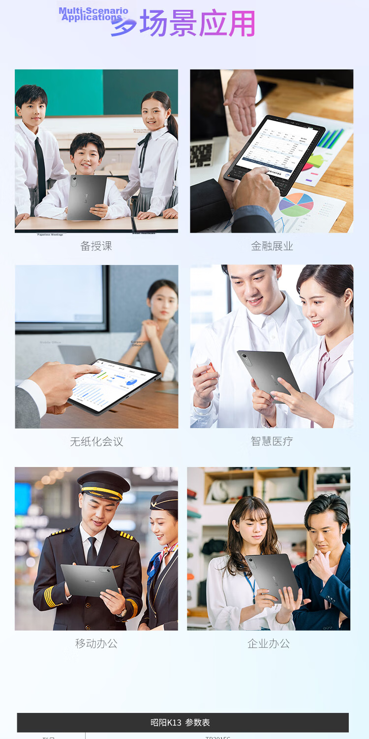 Lenovo Zhaoyang K13 Office Learning AI Tablet 13-inch 3.5K Eye-care Display Snapdragon 8s Gen4 12+256GB Gray 12