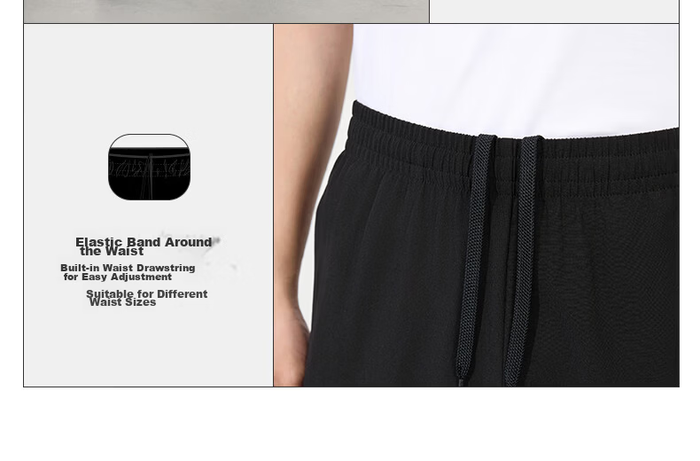 361° Men's Sports Pants Spring Summer Quick-Dry Running Casual Outdoor Cropped Loose Trousers 652624719-1 16