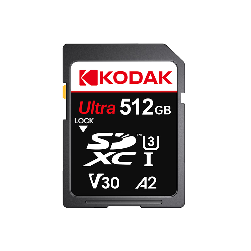 KODAK 512GB SD Memory Card 4K V30 U3 A2 Camera Storage Card 160MB/s Read 150MB/s Write for Mirrorless/DSLR Cameras