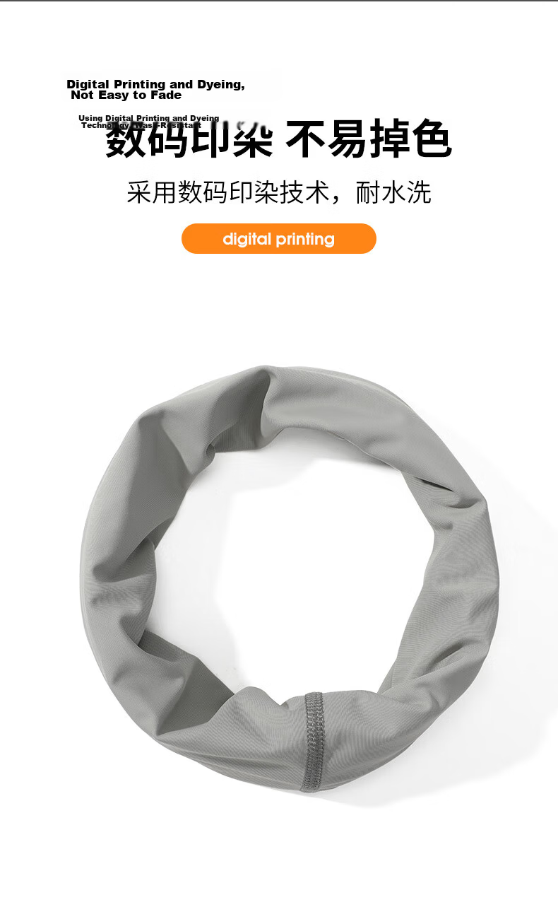 Nanjiren Sun Protection Face Mask Ice Silk Neck Gaiter Scarf Neck Warmer Headwear Men Magic Headscarf Women Cycling Lightweight Black 6