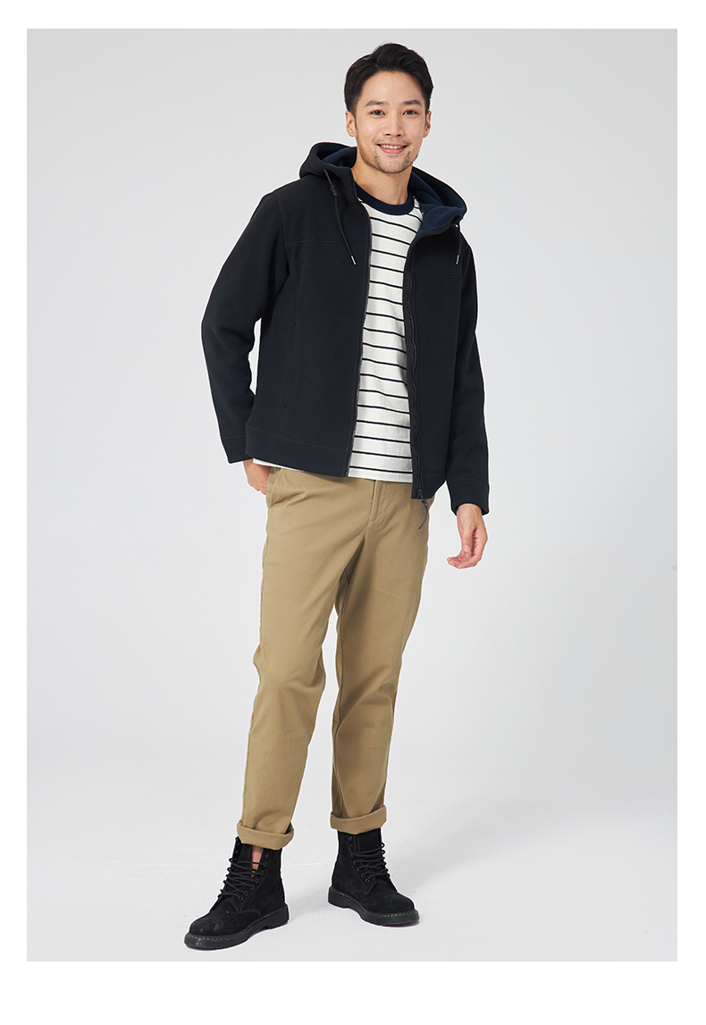 lafuma乐飞叶户外抓绒衣男加厚秋冬保暖摇粒绒外套 lmja1cr69 锆石黑