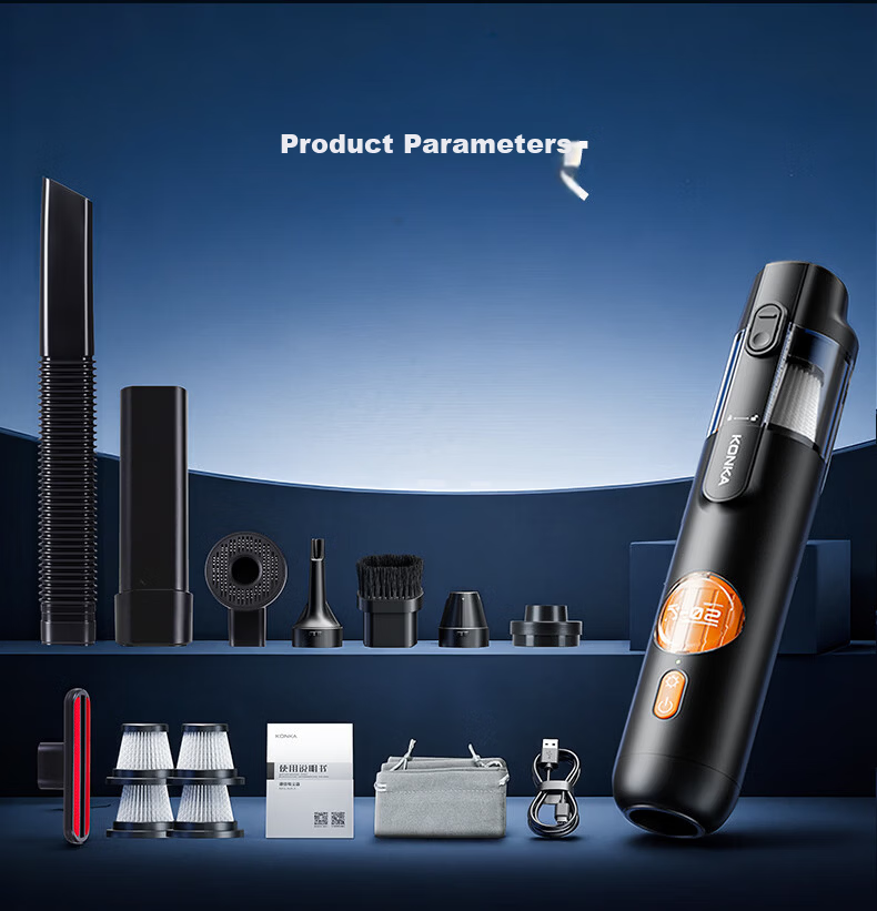 KONKA Car Vacuum Cleaner with Strong Suction, Wireless Handheld Vacuum for Cars And Home Use, Powerful Blowing And Suction All-In Machine, Portable Car Desktop Handheld Vacuum for Pet Hair 29
