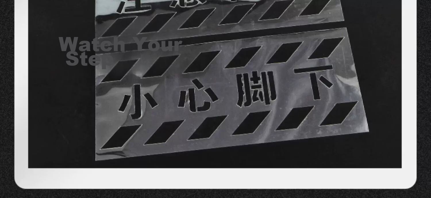 Daju Craftsman Stencil Hollow Letter Spray Paint Engraving Custom Iron Sheet Advertising Self-Spray Paint Letter Mold Stainless Steel Fu Character Mold 12