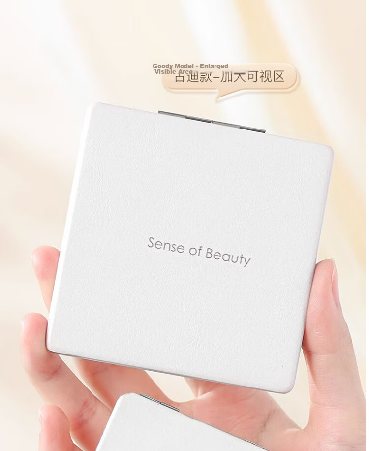 GOOOD Double-Sided Small Mirror Portable Makeup Mirror Exquisite Men's Pocket Folding Mini Handheld Round Mirror 14