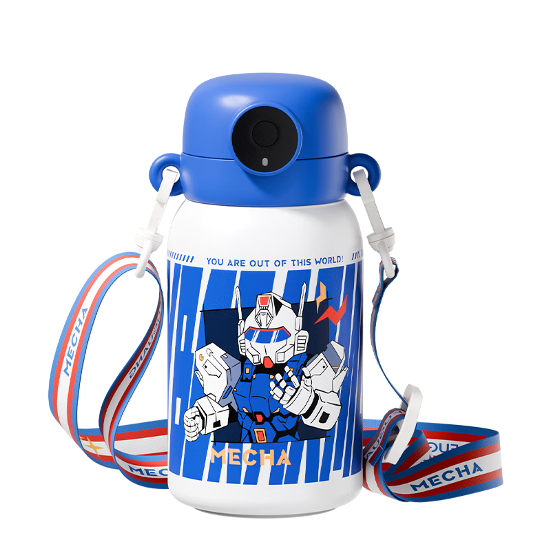 FGA Fugang Kids Smart Fingerprint Cup 316L Stainless Steel Insulated Straw Water Bottle for Boys and Girls Elementary Students Large Capacity