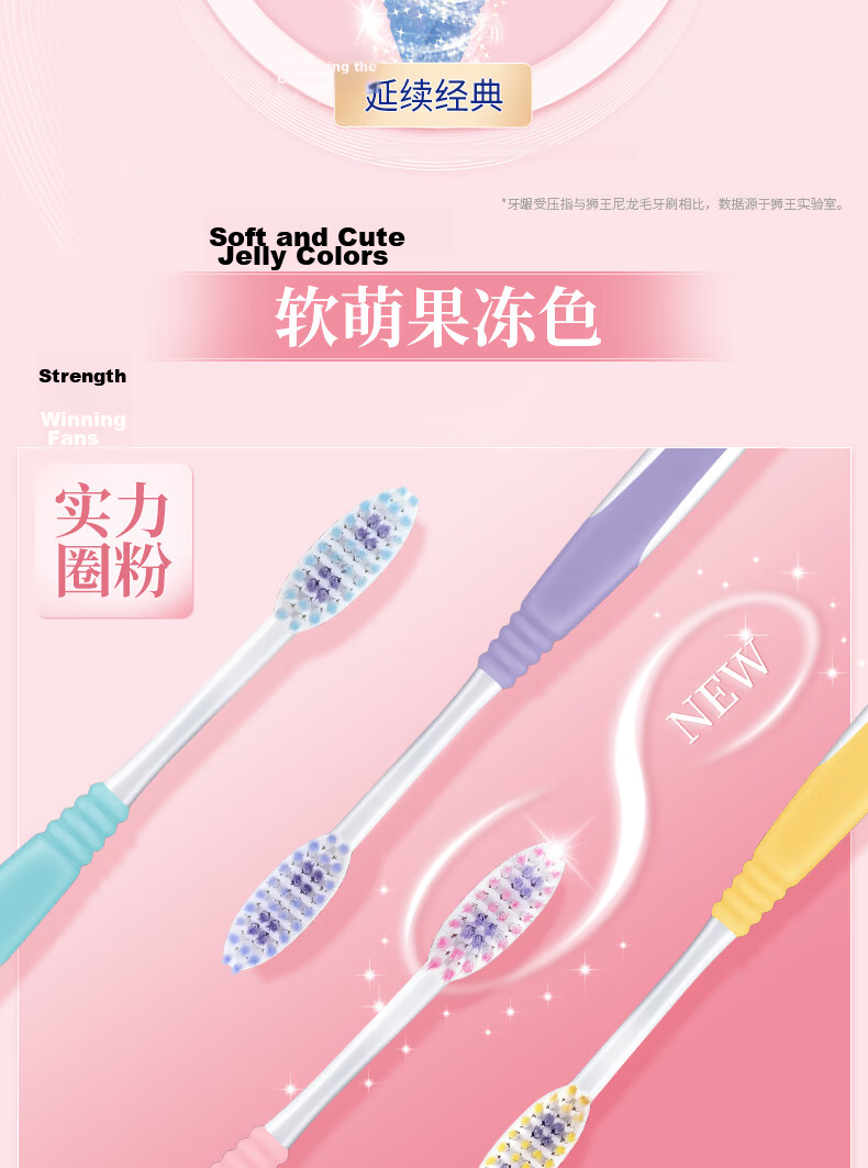 Lion Soft Toothbrush Elastic Handle Portable Toothbrush Toothpaste Travel Set Random Color 5