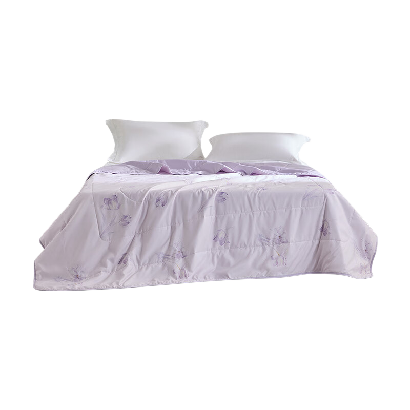 LOVO Luolai Summer Cooling Quilt A-Class Antibacterial and Anti-Mite Fiber Air Conditioning Quilt 220*240cm Purple