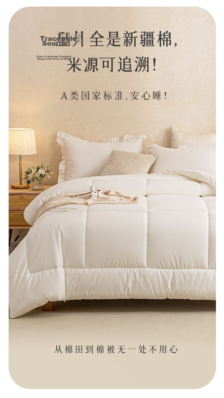 MUJI Origin Series Cotton Quilt 100% Xinjiang Cotton All Cotton Spring and Autumn Quilt Core 6 Jin 200x230cm 2