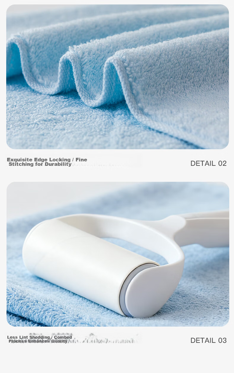 CROWN Pure Cotton Bath Towel for Men and Women, Skin-Friendly, Quick-Dry, Lint-Free, Thickened, Extra Large Size, Suitable for Children 7