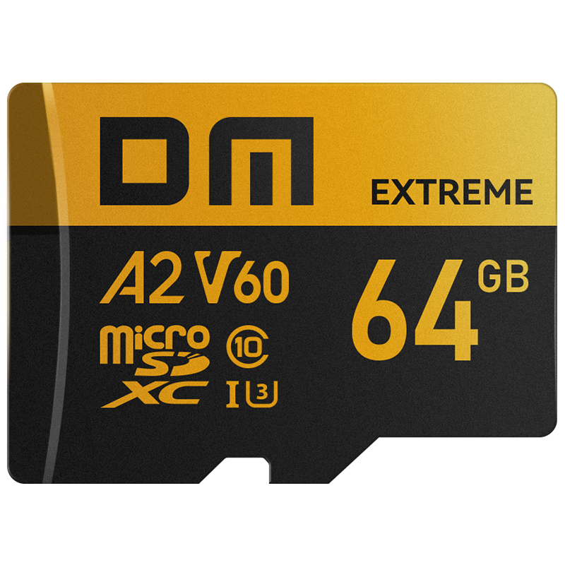 DM Daimai 64GB TF (MicroSD) Memory Card V60, 4K Ultra HD High-Speed Drone Monitoring Car Recorder Game Console Action Camera Memory Card