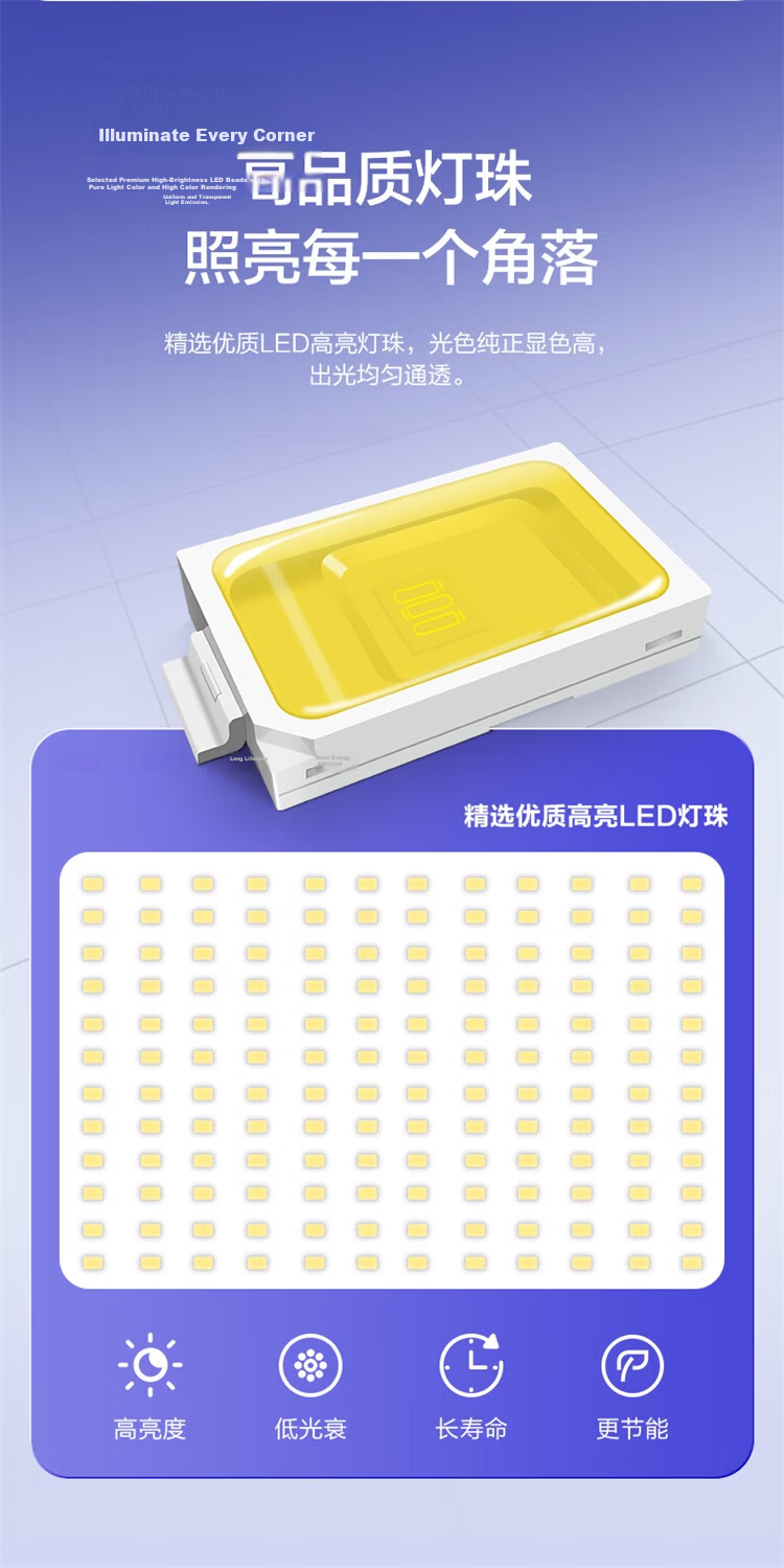 BULL LED Floodlight for Outdoor, Courtyard, Factory, Garden, Camping Light, IP65 Waterproof Rating, 100W-6500K White Light 4