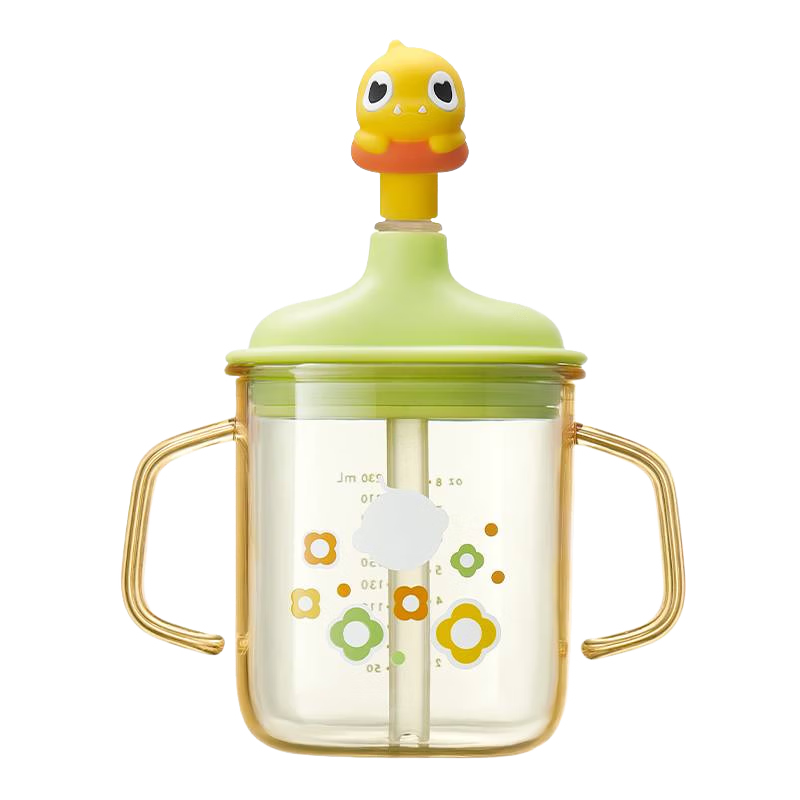 Babycare Children's Milk Cup 1-3 Years 6 Years Baby Feeding Bottle PPSU Direct Drinking Straw Water Cup Full Cup 330ml