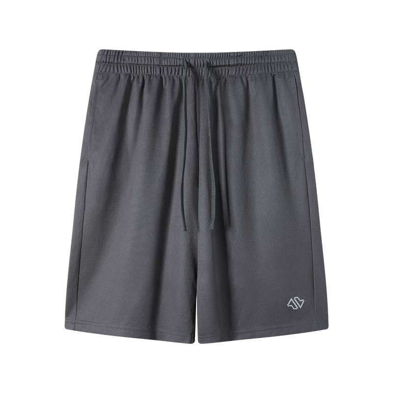 JD Jingzao Ultra-Light Quick-Dry Running Sports Shorts for Men, Fitness Training Moisture-Wicking Casual Five-Point Pants, Rhino Gray, L