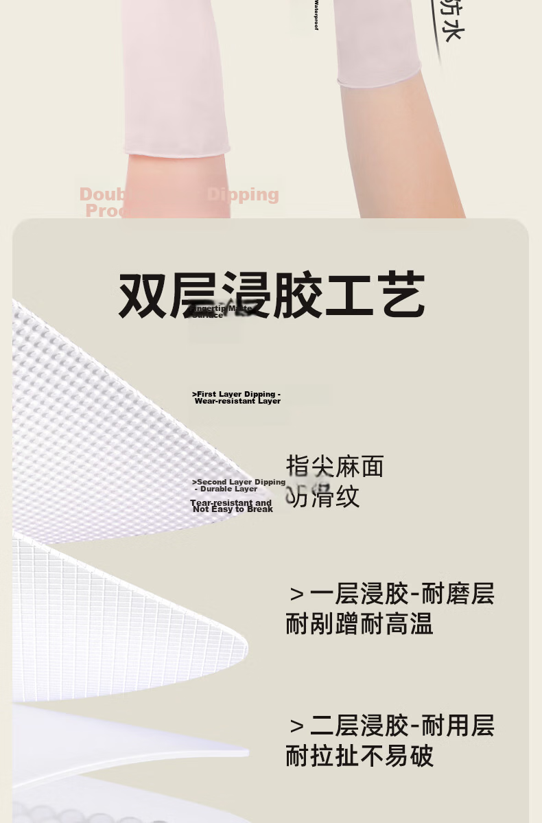BeeSurg 12-Inch Extended Nitrile Gloves Food Grade Household Cleaning Work Dishwashing Rubber Gloves Pink 60pcs Size M 3