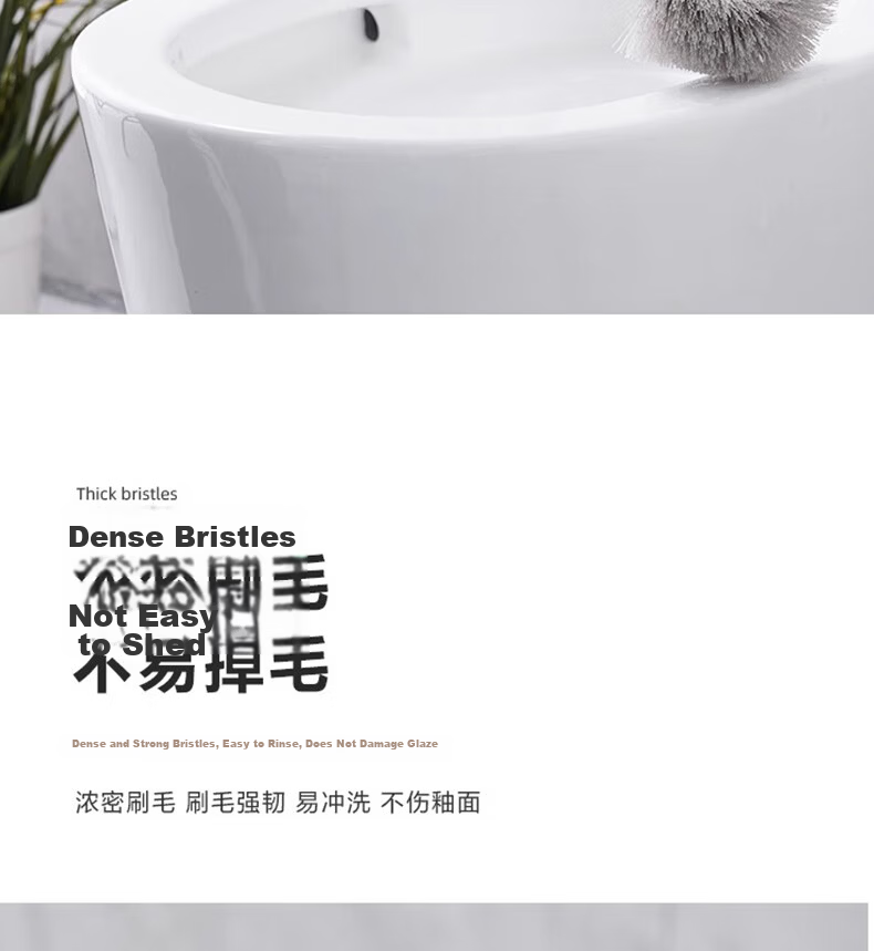 TOMMY DUCK Toilet Brush Hard Bristles No Dead Angle Wall-Mounted Squat Toilet Cleaning Tool Long Handle Toilet Cleaner Brush 12