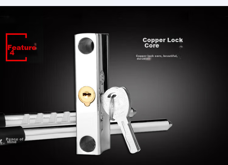 BLOSSOM U-Shaped Lock Glass Door Lock Double Door Lock Motorcycle Lock Copper Core C-Level Lock Cylinder Anti-Theft Lock 800-602 8