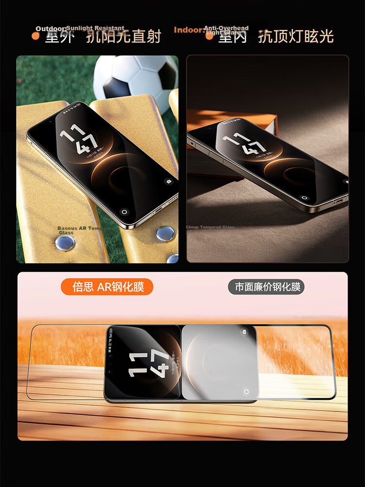 Baseus [AR Anti-Reflective] Tempered Glass Screen Protector for Huawei Mate80/80Pro Full Coverage HD Anti-Fingerprint Protective Film with Dust-Free Installation Kit 7