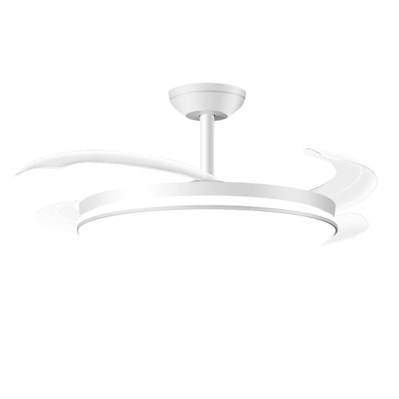 Kuka Invisible Fan Light Ceiling Fan Integrated Lighting Pendant Rod Type for Living Room and Dining Room - Offline Voice Control [Installation Included]