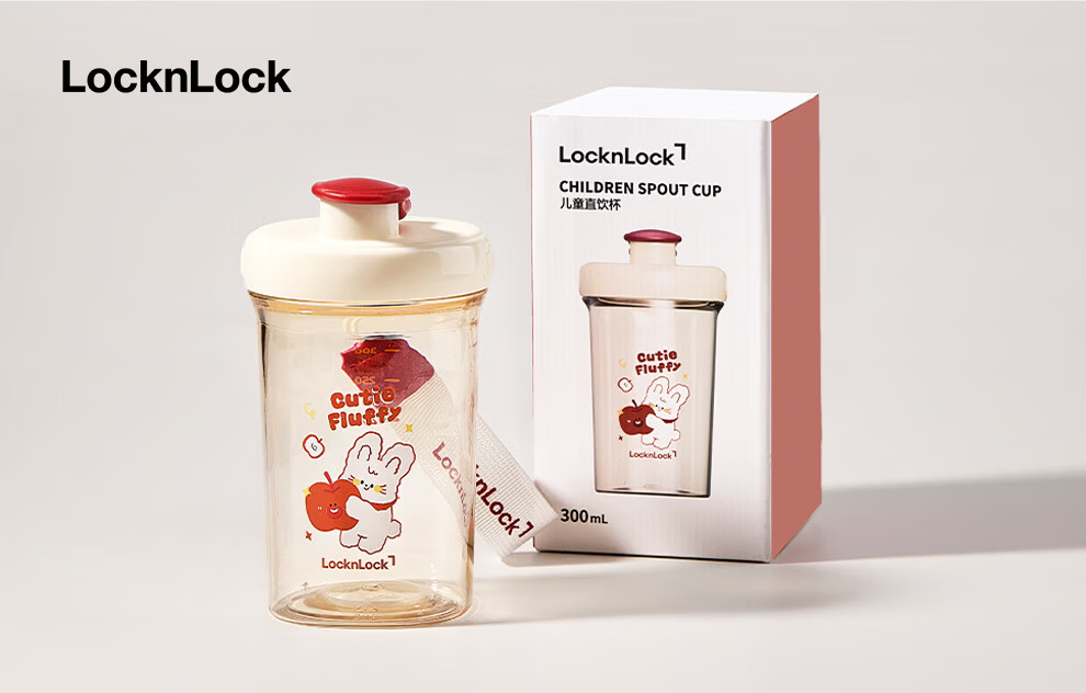 Lock&Lock Kids Direct Drinking Water Bottle Portable Student School Cup PPSU Transparent Water Bottle for Ages 3+ 15