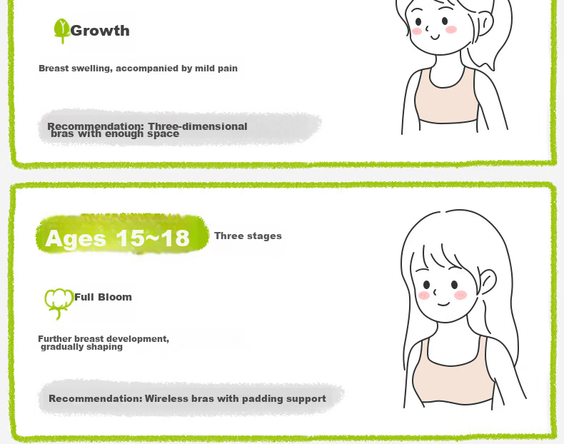 Miiow Teen Girls Seamless Sports Bra Shockproof Back Beauty Bra for Ages 12-18 33