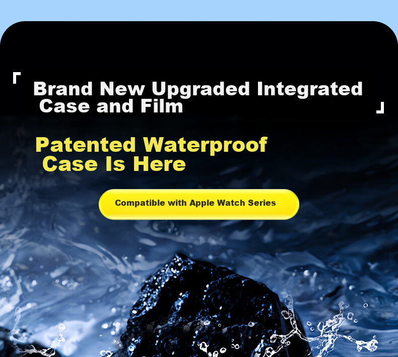 WITGOER IP68 Waterproof Case and Screen Protector for Apple Watch S9/8/7 iPhone Series Full Coverage Ultra-Thin Tempered Glass Film Accessories for Women 4