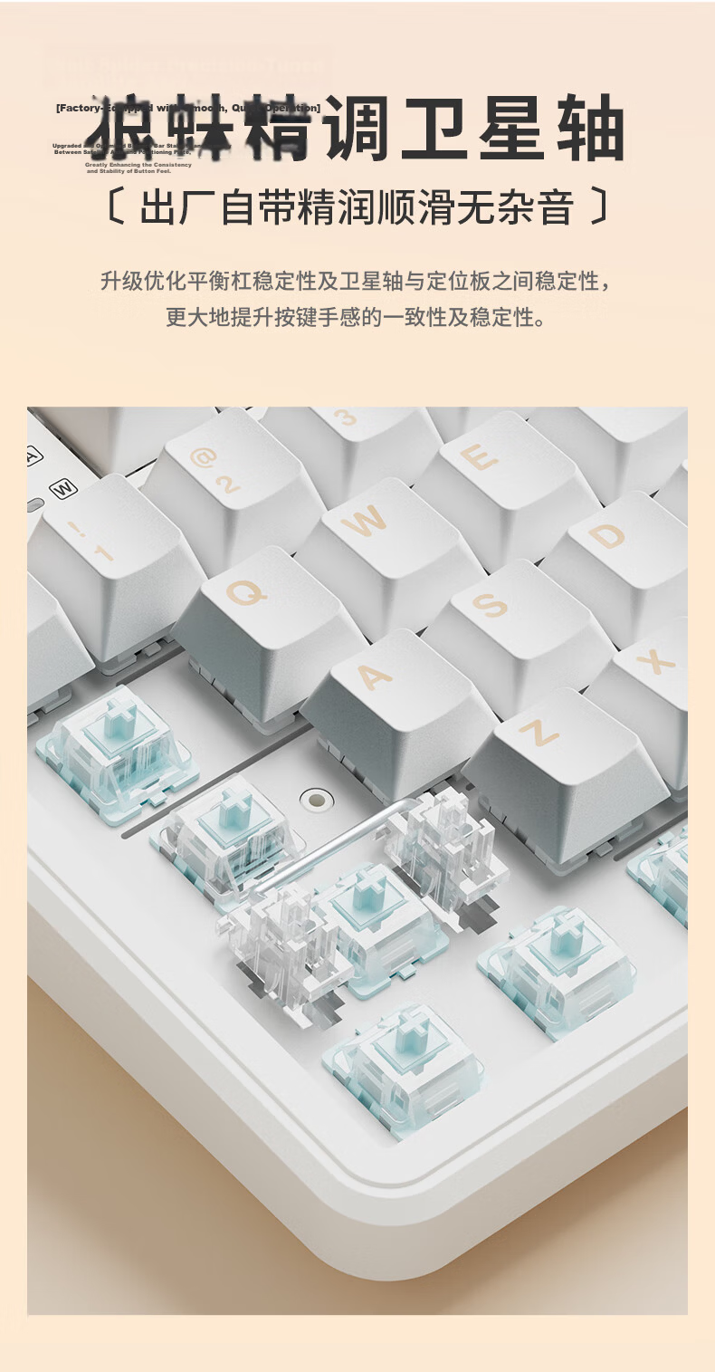 AULA F108 Custom Mechanical Keyboard Wireless Bluetooth Tri-Mode Display Gasket Structure RGB Lighting 108 Keys Gaming Office Gradient Gray - Fengling Switch 9