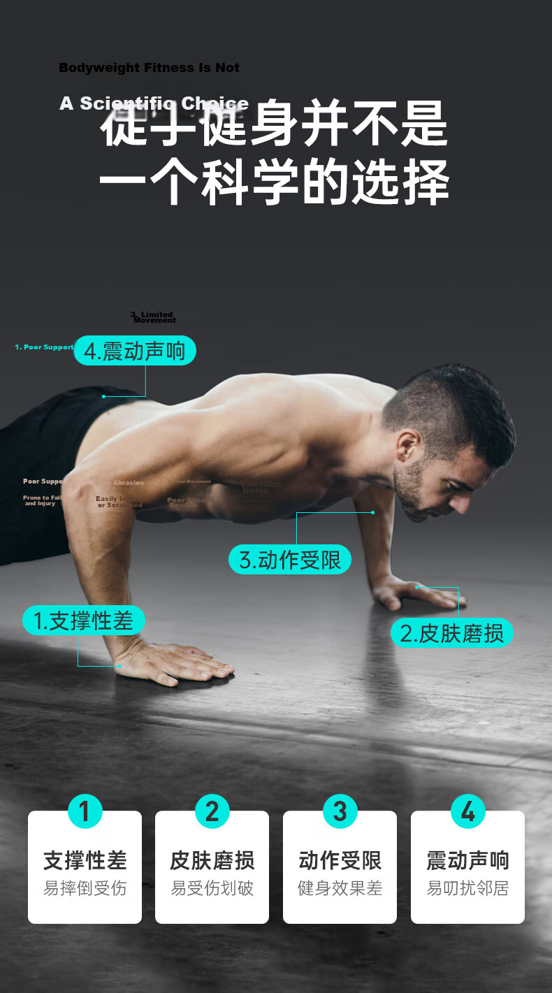 LI-NING Yoga Mat Thickened Non-Slip Shockproof Soundproof Fitness Mat for Men and Women Gray 5