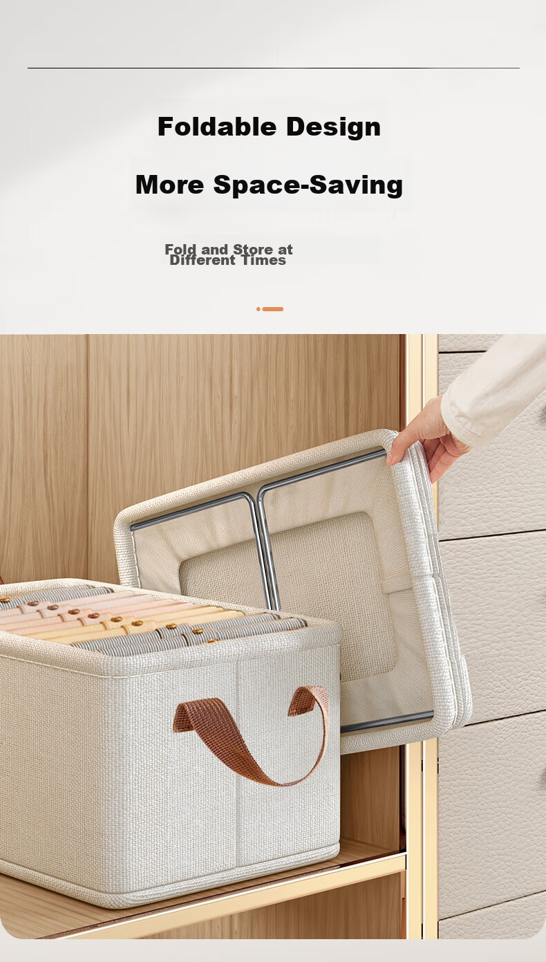 Huaqizhigu Storage Box, Clothes And Pants Organizer, Underwear Drawer, Fabric Storage Container, Household Multi-Layer Organizer, Large Size 3