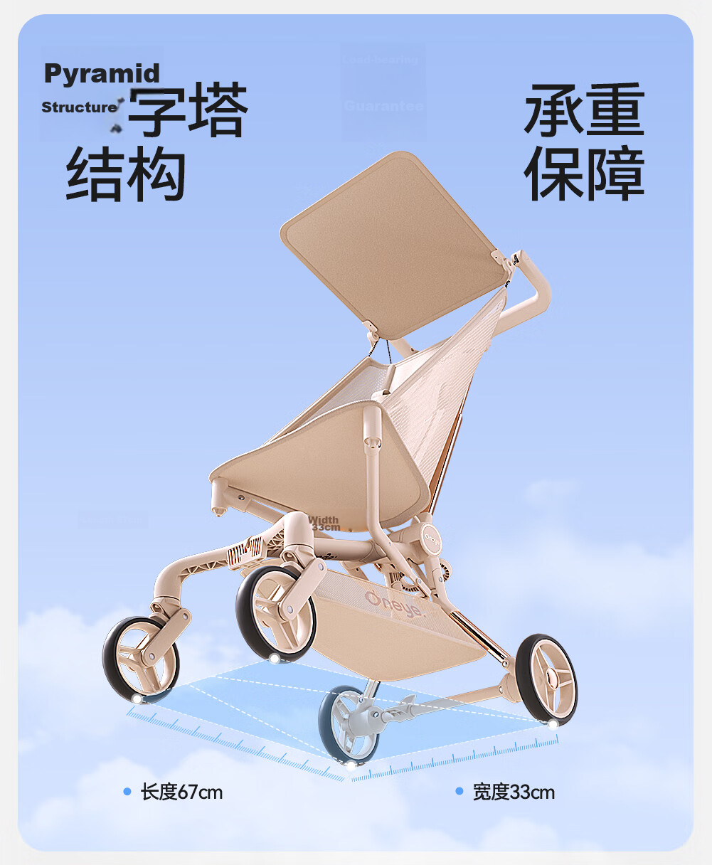 Wanya T2 Traveler Pocket Stroller, Baby Walking Aid, Lightweight Foldable Child Stroller, Jungle Green + Pillow 10