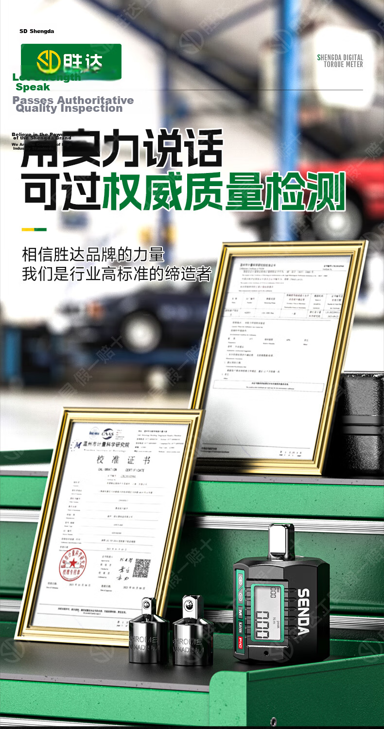 Shengda Digital Torque Gauge High-Precision Electronic Torque Tester Torque Wrench Accessory Torque Meter 0.9-30N.m 3