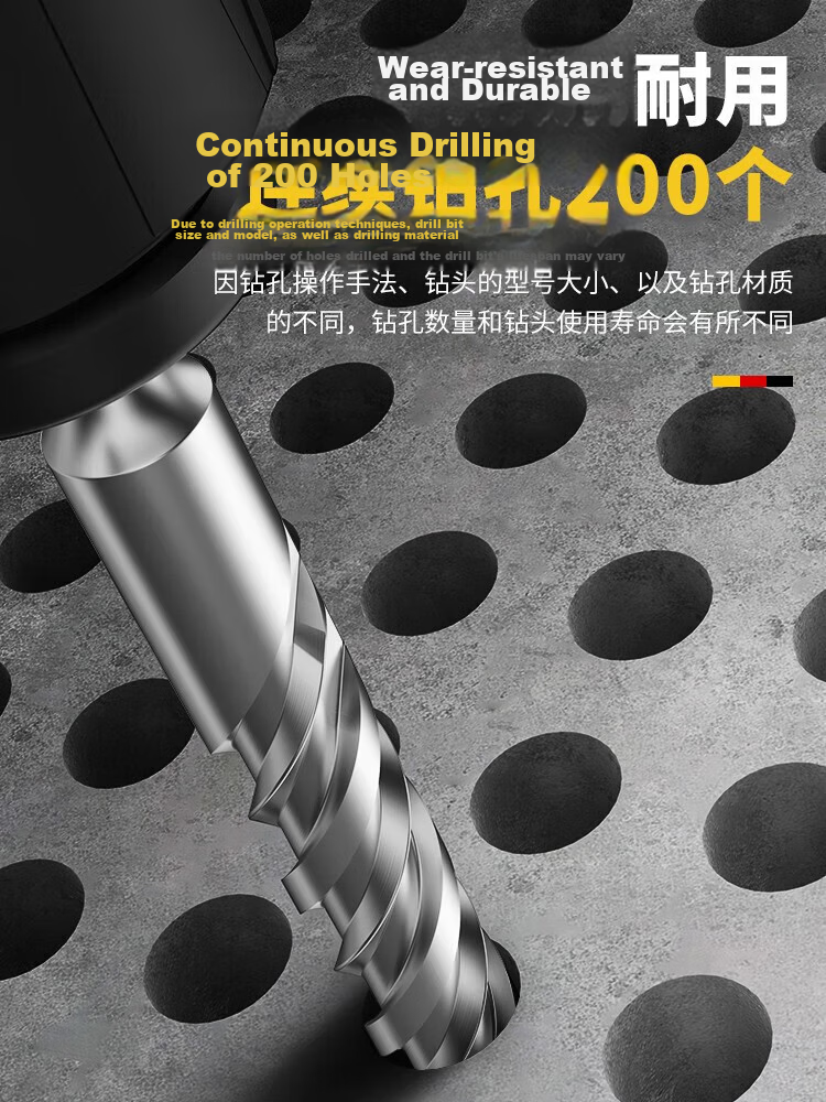 HUHAO Tungsten Steel Alloy Cross Hammer Drill Bit, Extended Wall-Piercing Hole Concrete Round Shank, 6*110mm/2 Pieces 1