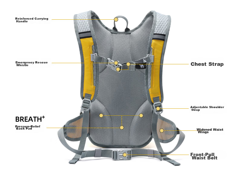 CAMEL Bee Outdoor Cycling Hiking Mountaineering Lightweight Travel Backpack Sports Double Shoulder Bag 4633 13
