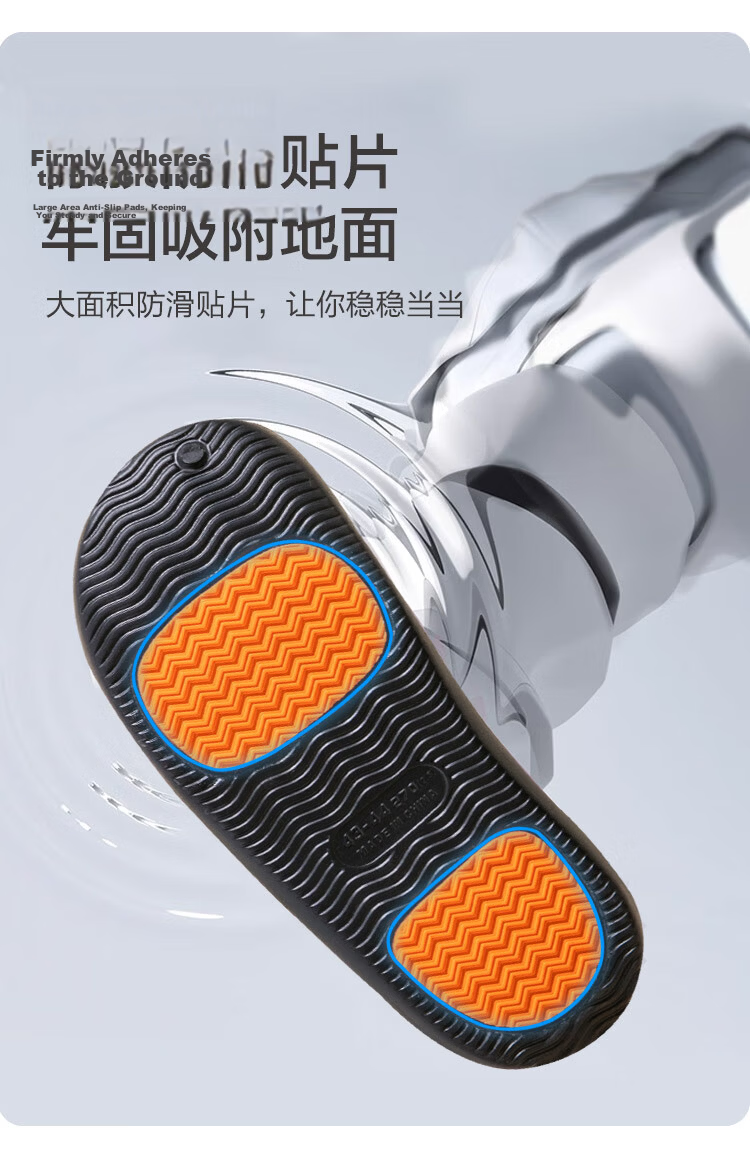 JD Jingzao True Non-Slip Bathroom Slippers EVA Odor-Resistant Elderly Pregnant Women New Men's Carbon Gray Size 41-42 4
