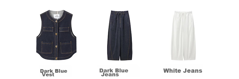 Peacebird Women's High-Waist Loose Lantern Wide-Leg Denim Jeans Elastic Waist Dark Blue Denim Pants L 8