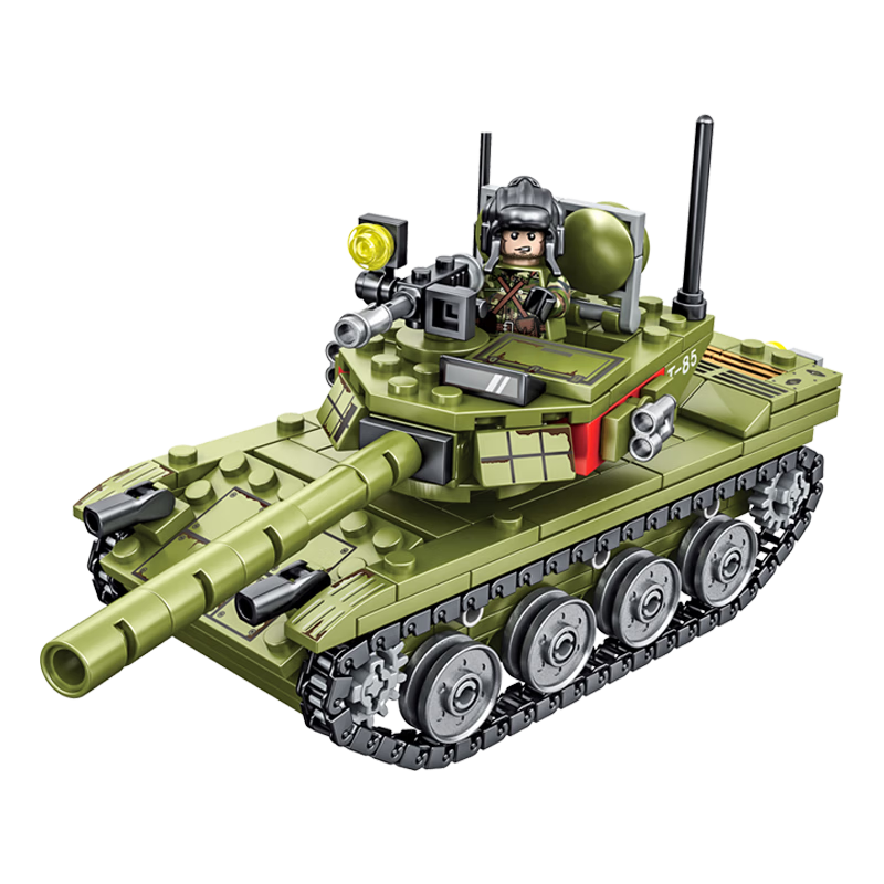 Sembo Block Type 85 Main Battle Tank Military Building Blocks Toy for Boys Children's Birthday Gift 105514