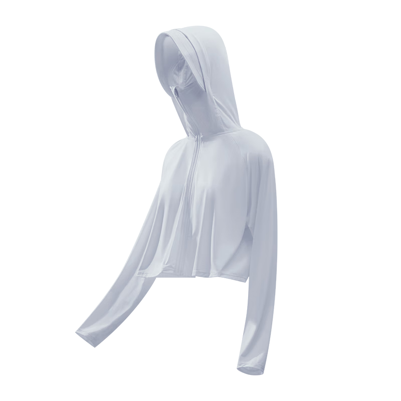 JD Jingzao High Elastic Breathable Women's Sunscreen Jacket UV Protection Summer 2026 New Ultra-thin Cape Style Water Mist Gray S