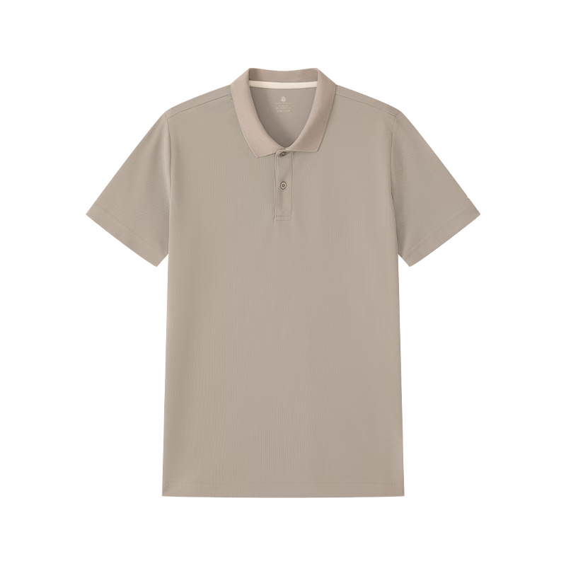 JD Jingzao Summer Men's Sports Short Sleeve T-Shirt Polo Shirt Running Fitness Outdoor Quick-Dry Shirt Gray Brown 3XL