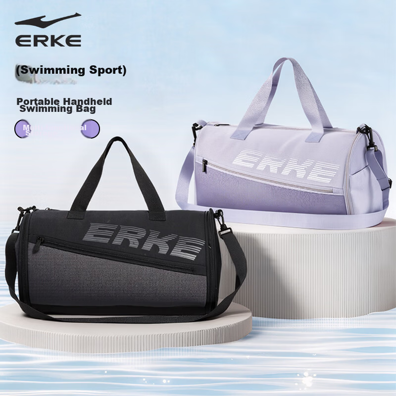 ERKE Swimming Storage Bag Wet and Dry Separation Unisex Adult Portable Large Capacity Handheld Swimming Bag