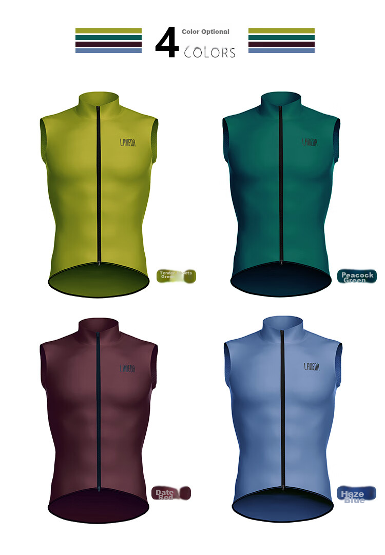 Lameda Bicycle Road Bike Cycling Vest, Spring And Summer Quick-Dry Riding Jacket, Windproof Vest for Men And Women, Black, XL 14