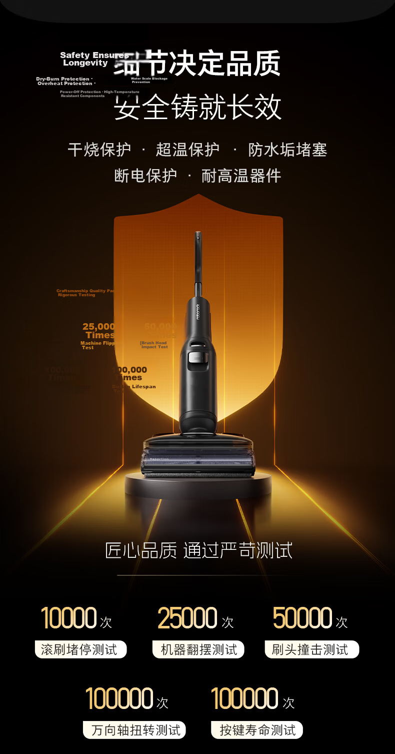 Original Antibacterial Roller Brush for Roborock Floor Washer - Compatible with A30 Pro Steam 39