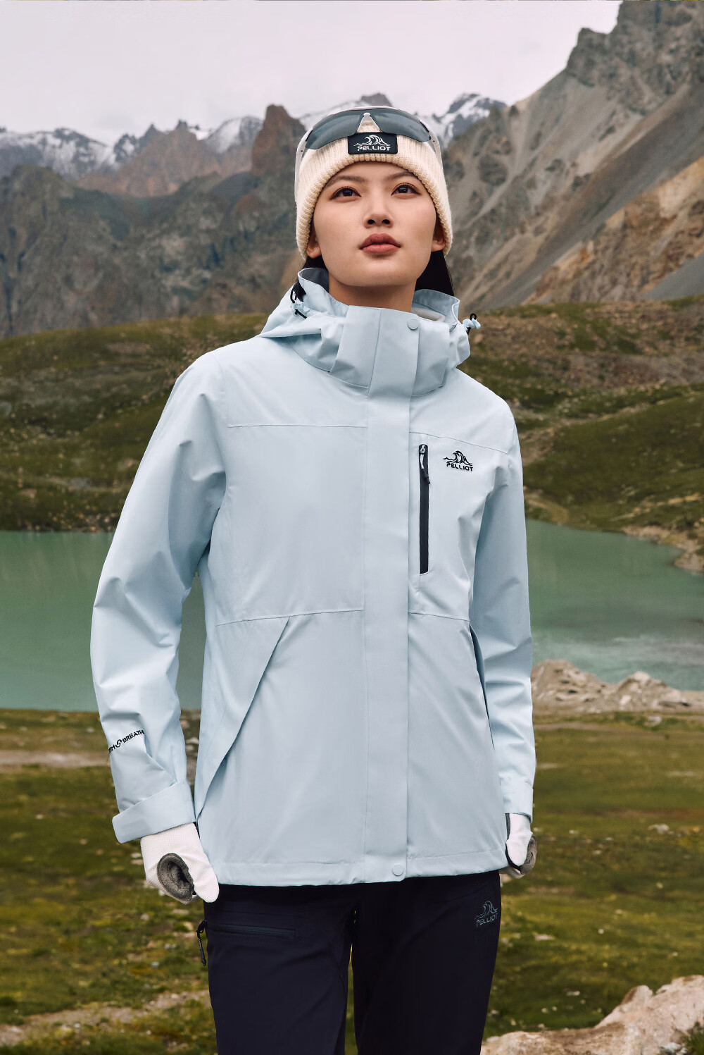 Pelliot Mountain Classic 2.0 3-in-1 Waterproof Jacket Unisex Spring Autumn Warm Coat Jacket 11340105 Blue S 16