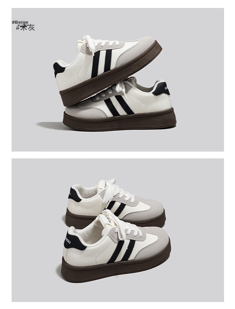 Global Original Vintage Style Black Women's Sneakers 2026 New Ins Versatile Thick Sole Height Increasing Skate Shoes 15