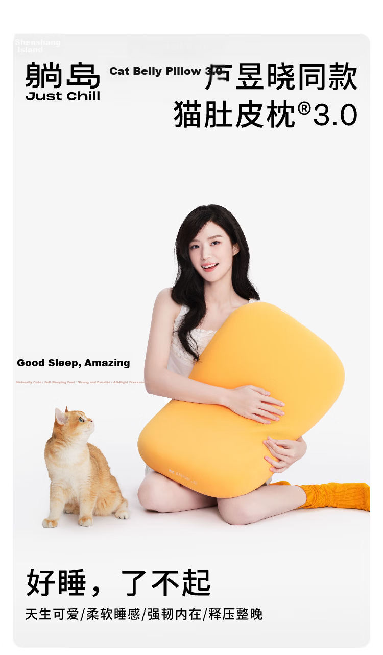 Tangdao Cat Belly Pillow 3.0 Memory Foam Neck Support Pillow Core Gift Box Set [Celebrity Edition] 1