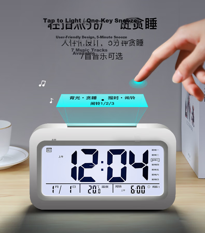 Modouyu Silent Creative Clock, Desktop Living Room Bedroom High-End Table Clock, Birthday Gift 6