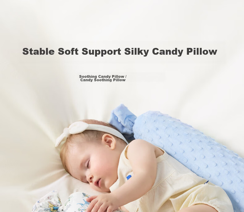 Babycare Baby Soothing Pillow Multifunctional Breathable Soft Sleeping Pillow Moonstone Blue 40*12CM 0-6 Months 1