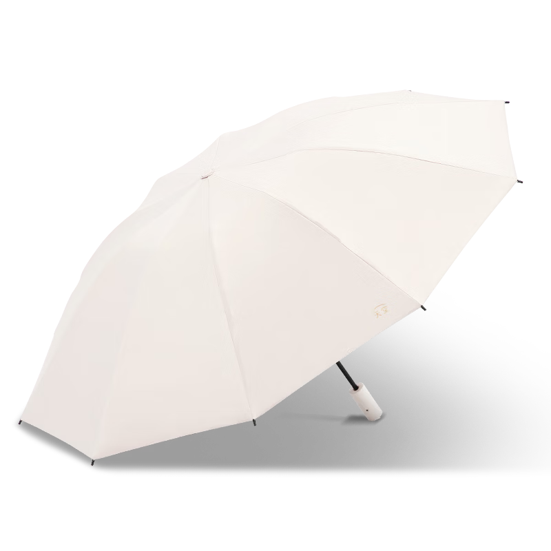 Tiantang Umbrella Fully Automatic Three-Fold Sun Umbrella UV Protection Portable Folding Reverse Umbrella for Women and Men - Sweet White